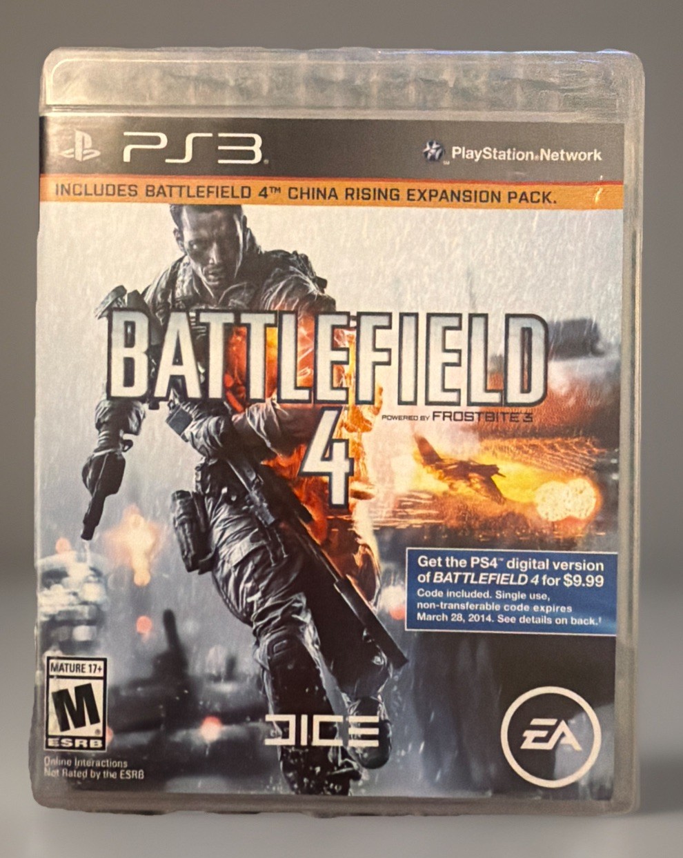 Battlefield 4 PS3 PlayStation 3 Game System W/The China Rising Expansion Pack.