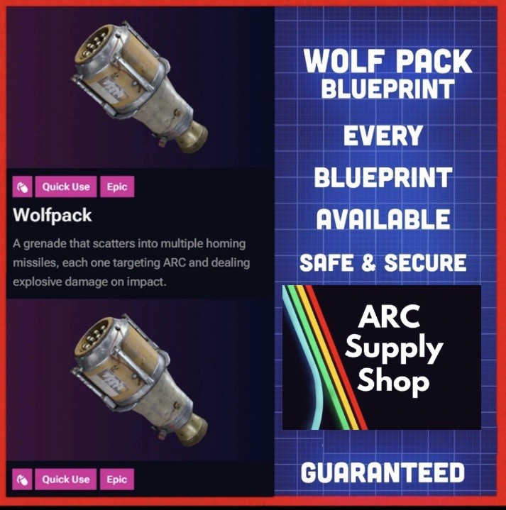 🎮 ARC RAIDERS – WOLFPACK GRENADE BLUEPRINT -⚡️FAST DELIVERY⚡️- ALL PLATFORMS 🤝