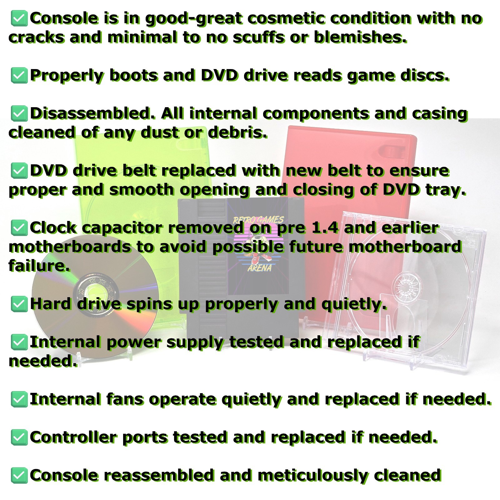 Original Xbox Console Only THOROUGHLY CLEANED, REFURBED, & TESTED – WORKS GREAT!