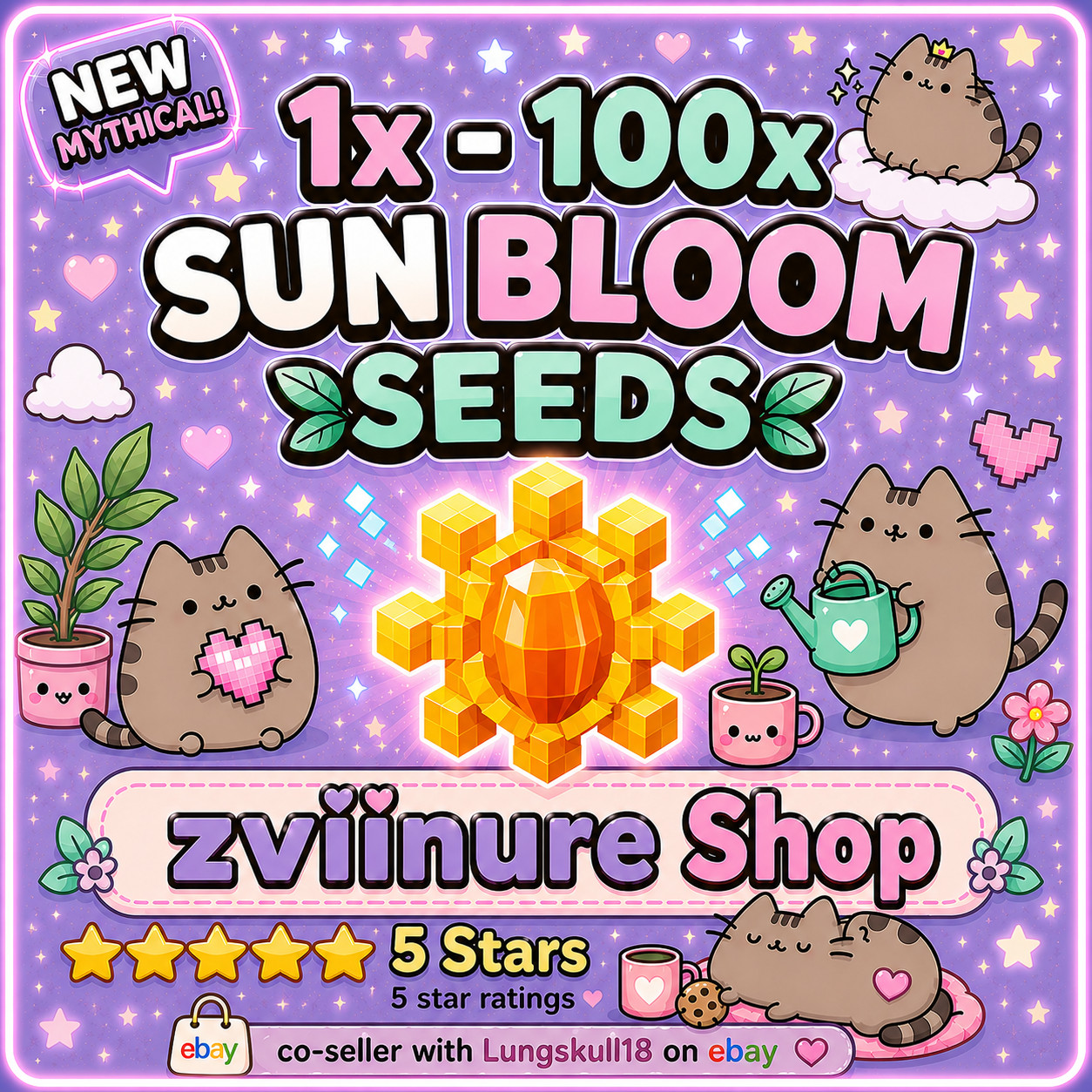 🪴Grow a Garden 2| Sun Bloom Seed 1x – 100x| GAG2 Fast & Easy and Cheap