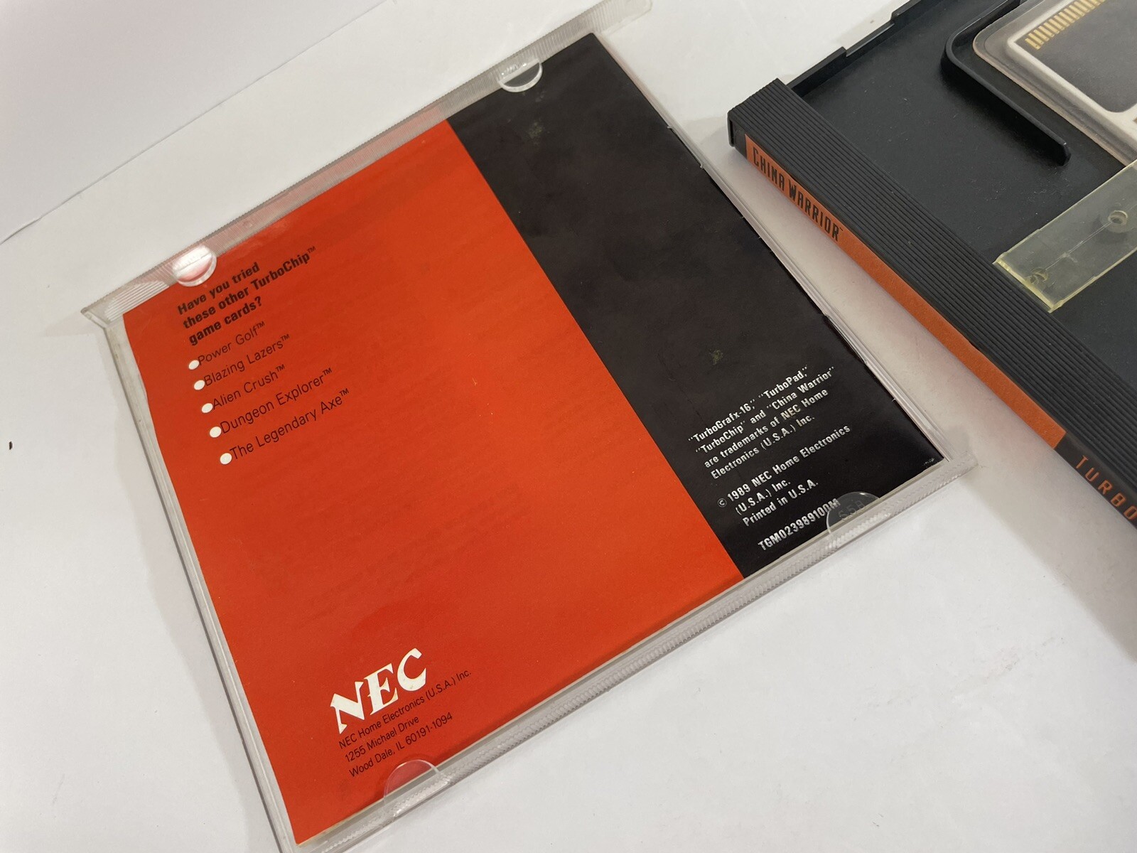 China Warrior (TurboGrafx-16, 1989) – Case, Manual, Cartridge NEC CIB Complete