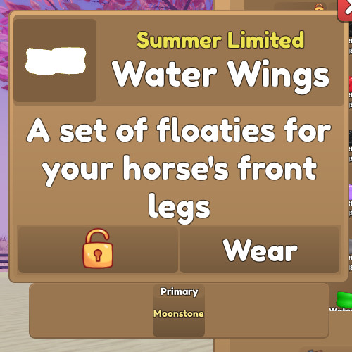 Wild horse islands WHI Roblox Water wings (Pick yours!) 61 pairs
