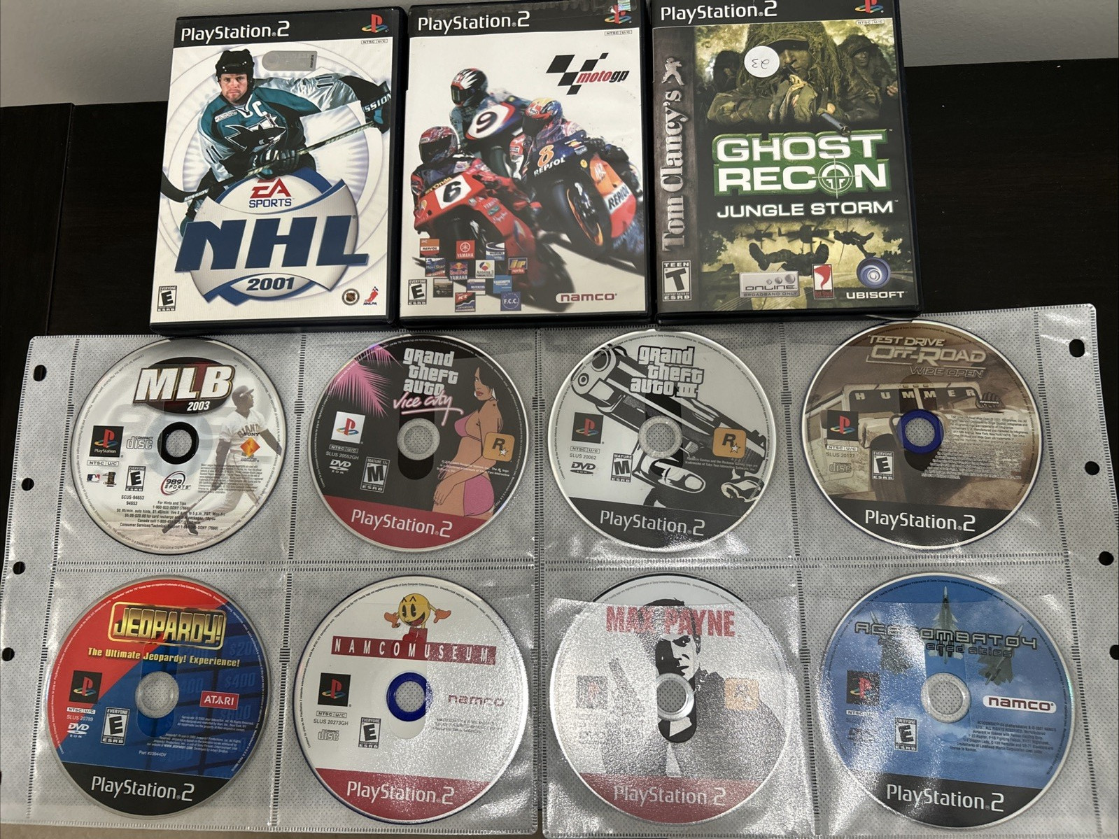 PlayStation 2 Video Game Lot of 11 Games Various PS2 Ghost Recon NHL Moto GP GTA