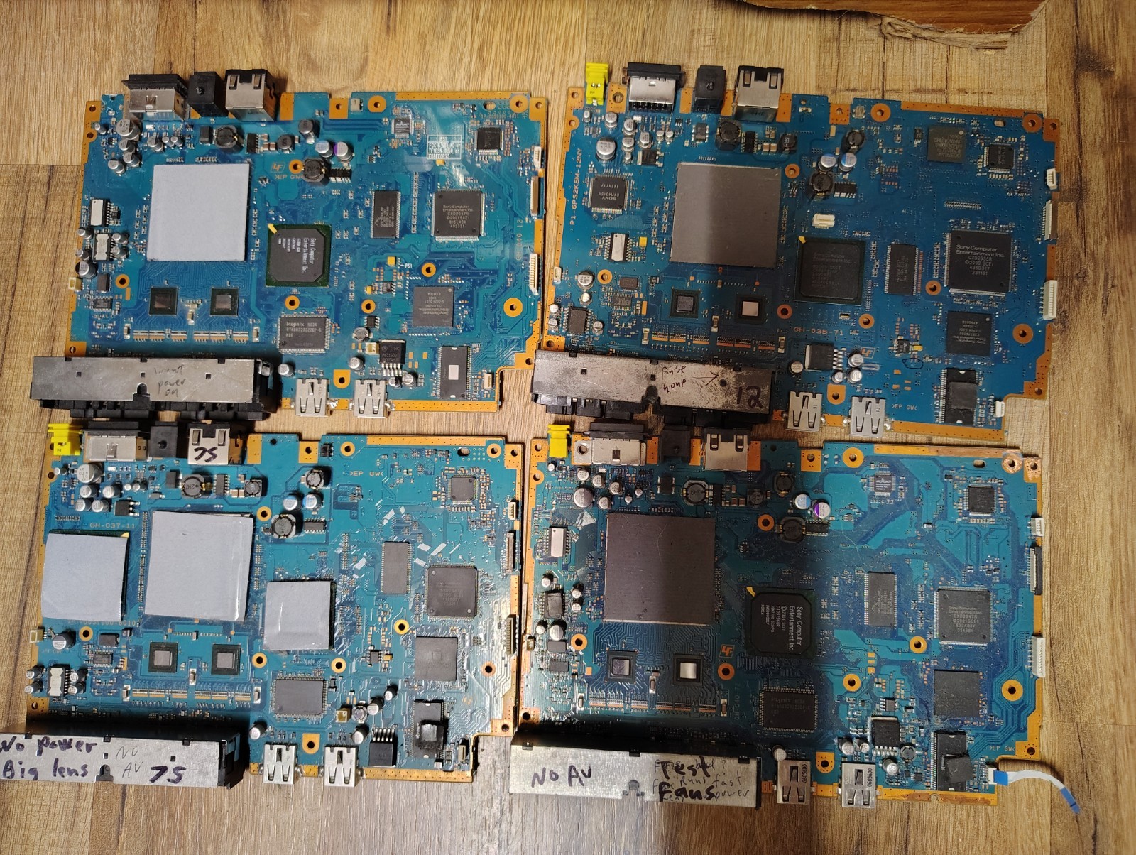Sony PS2 Slim Motherboard Lot Of 4 Various Models No AV Power Part Or Repair
