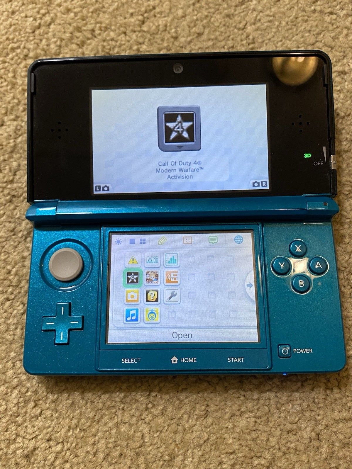 Nintendo 3DS Console Game System CTR-001 Teal USA VERSION Fast Free Ship