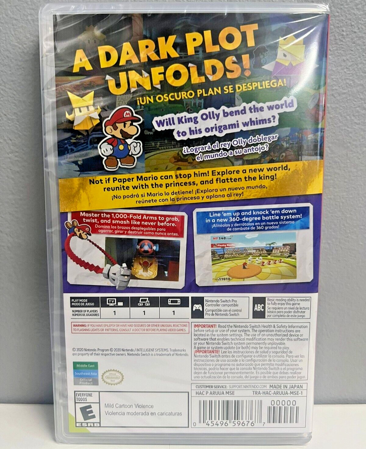 Paper Mario: The Origami King + Thousand Year Door Switch Brand New Game Bundle