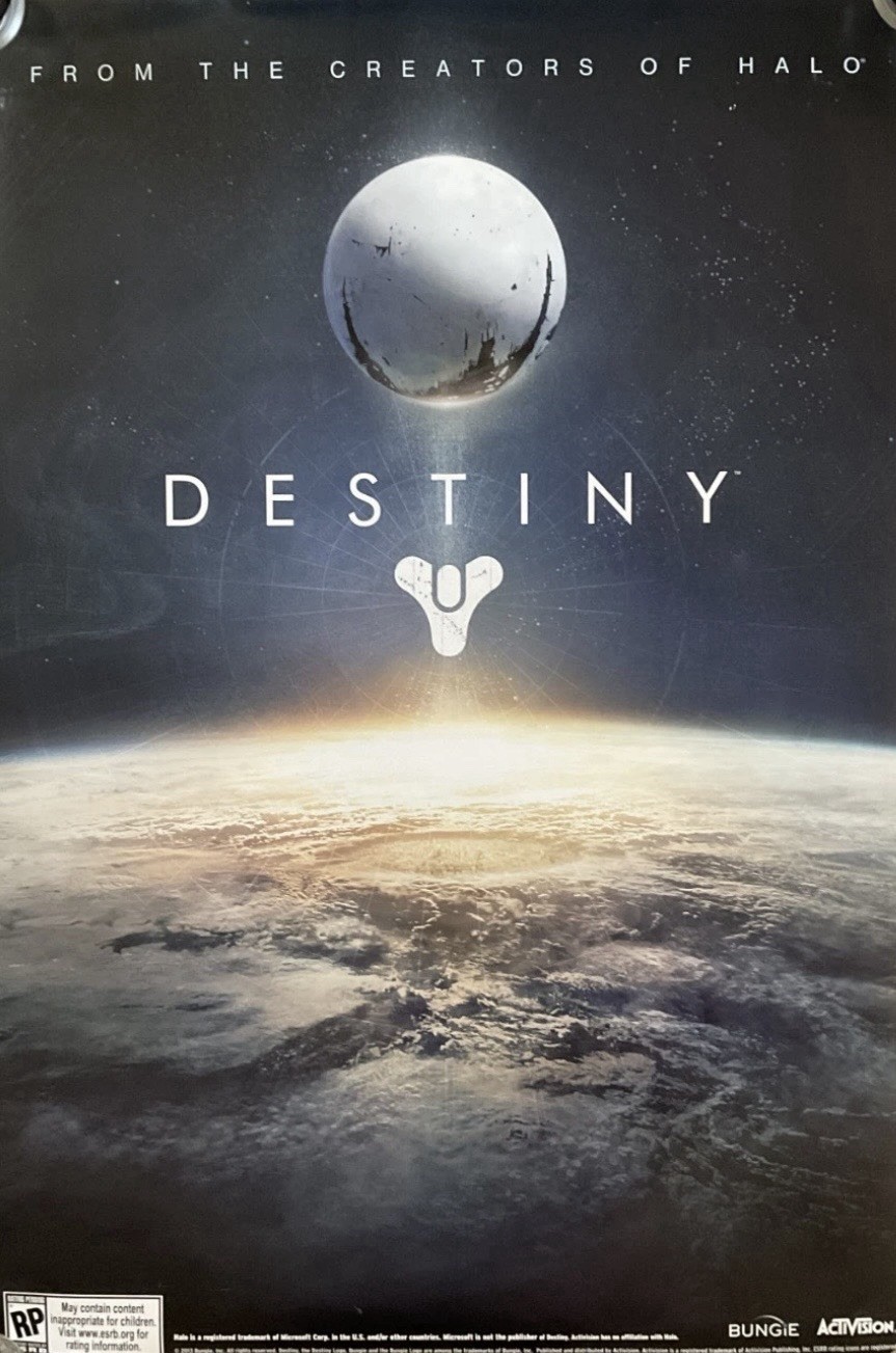 Destiny Fallen Promo POSTER 2013 Halo Game Activision Bungie Double Sided 40×27