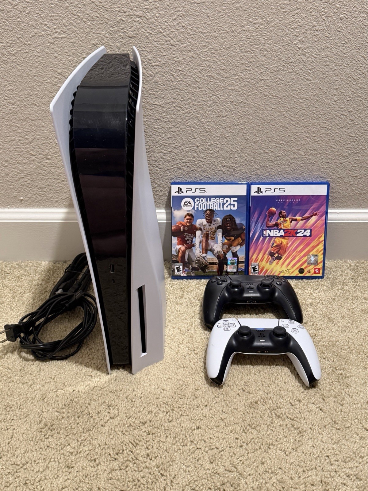 Sony PlayStation 5 PS5 Disc Console CFI-1215A 2 Controllers 2 Games TESTED