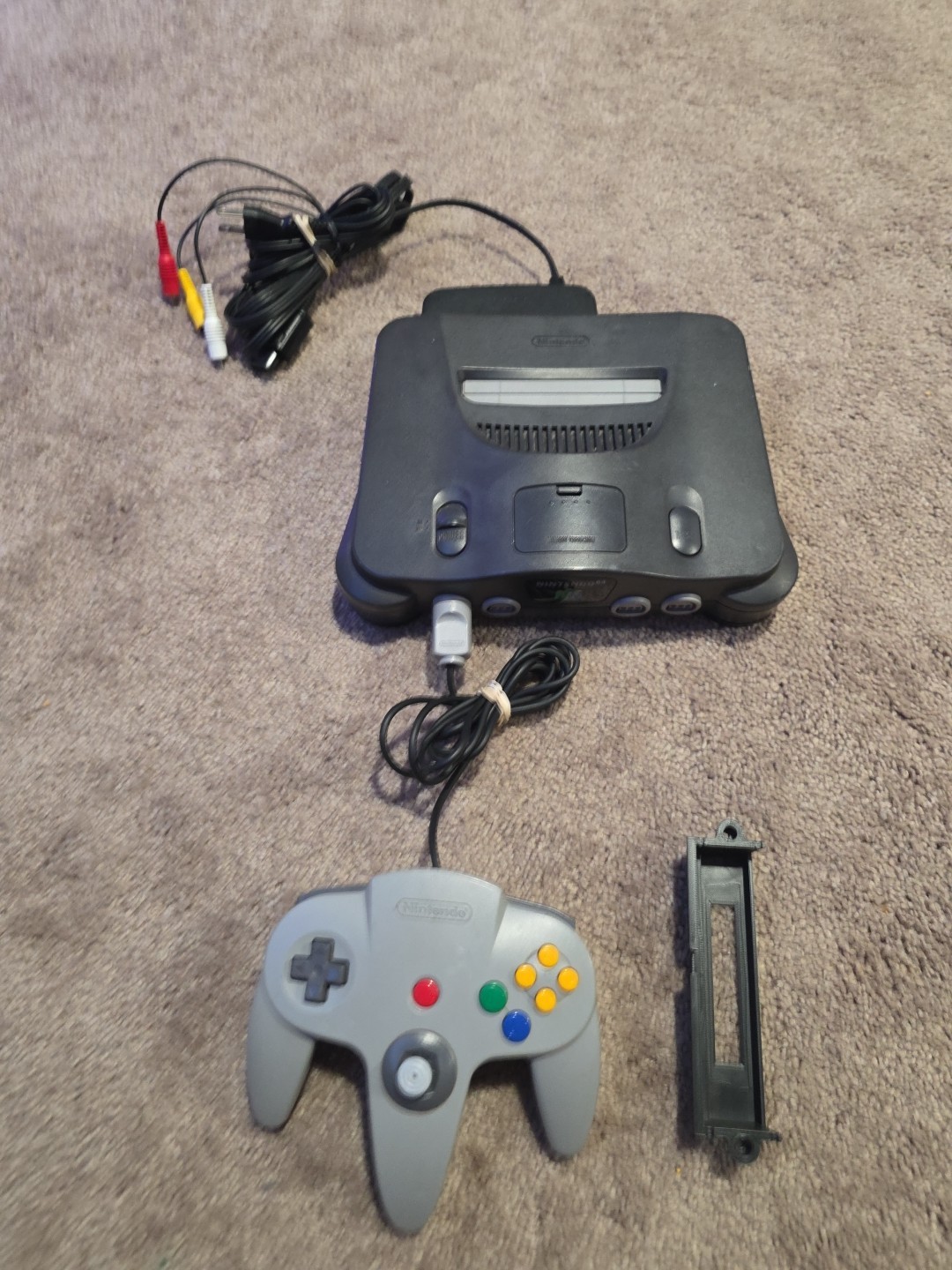 Japanese N64 Nintendo 64 Console “Region Free Tray Included” Console+Cords (6)