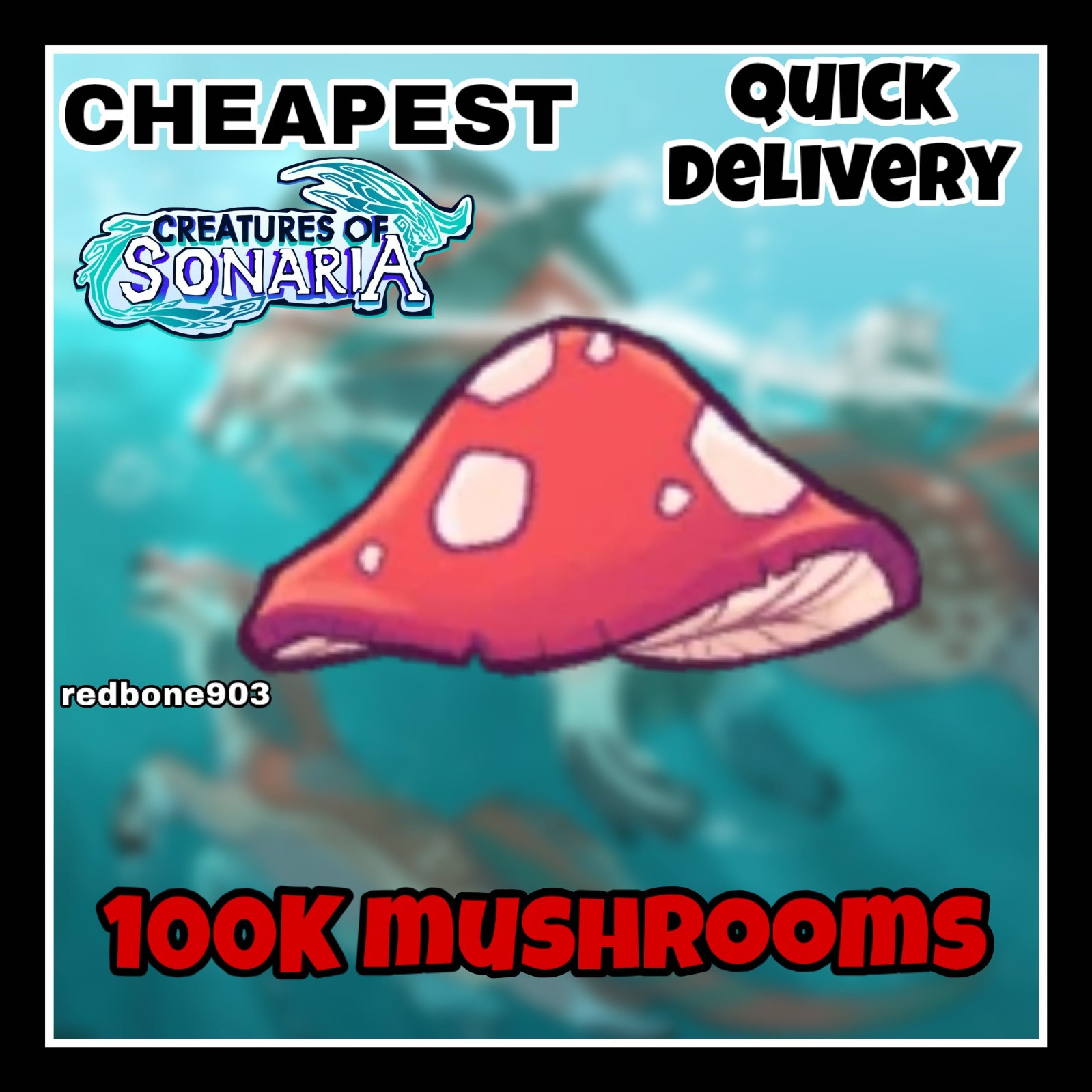 Creatures Of Sonaria | COS | 🍄100K – 1M Mushrooms (Fast Delivery & Cheap)