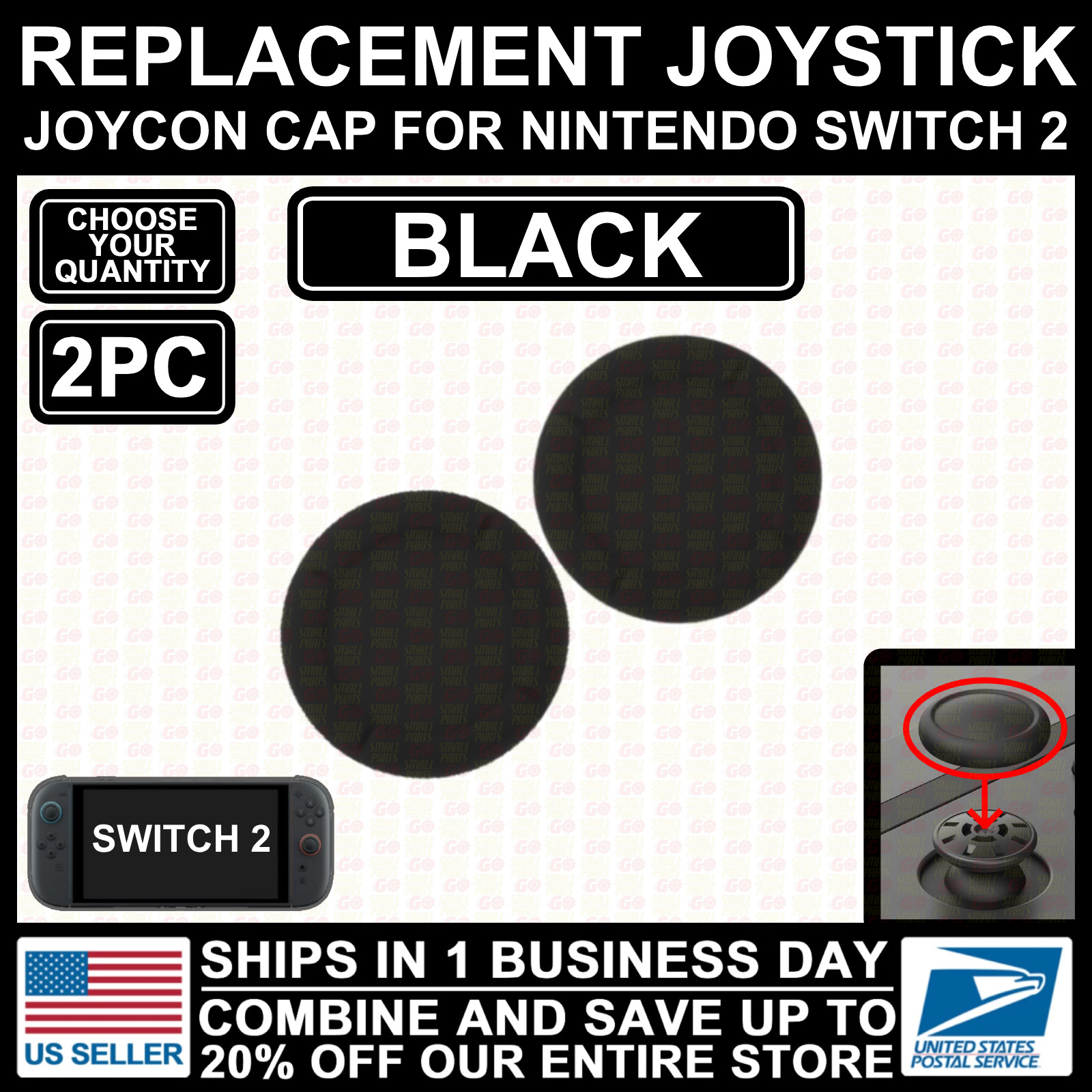 For Nintendo Switch 2 – Thumb Joy Con Stick Cap Grip Analog Rubber Replacement