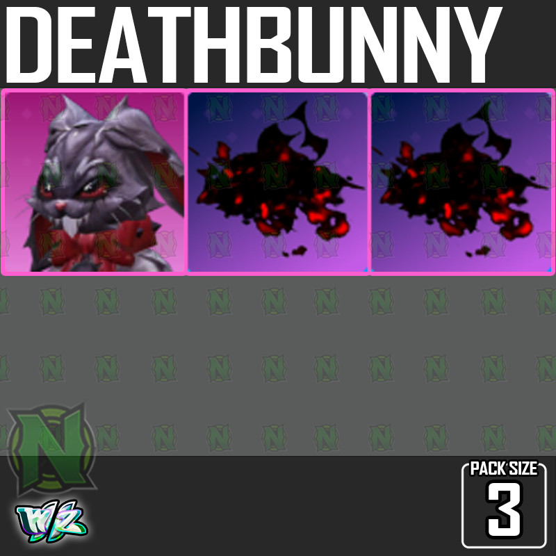 Roblox World Zero WZ – 3 PACK – DEATHBUNNY + 2x AURA