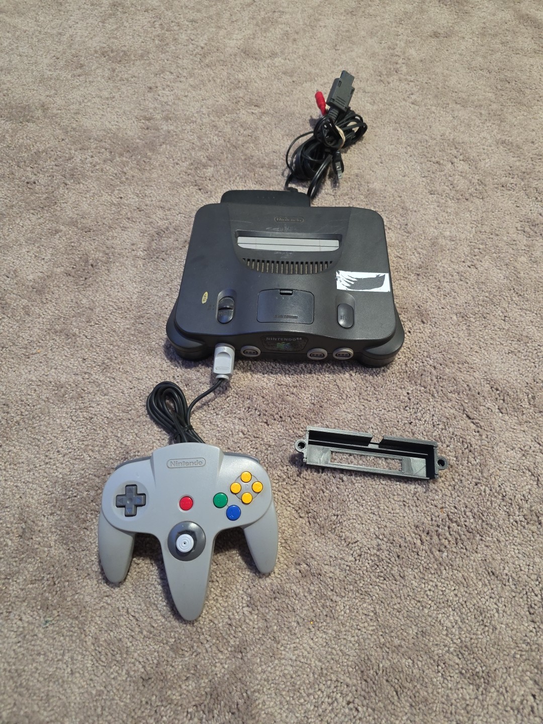 Japanese N64 Nintendo 64 Console “Region Free Tray Included” Console+Cords (1)