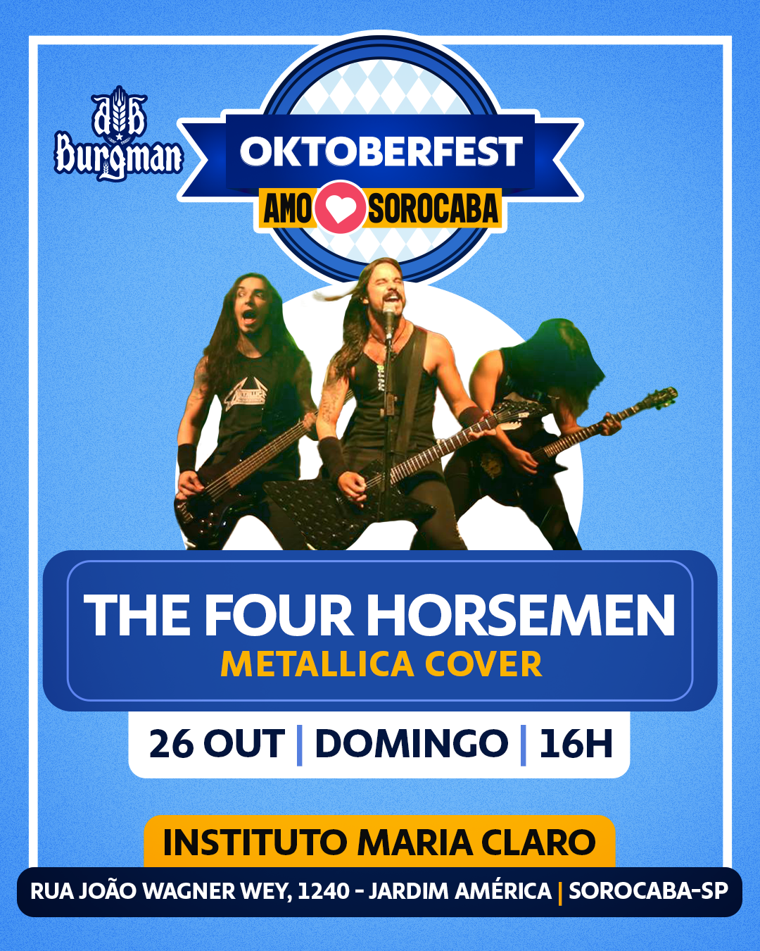 THE FOUR HORSEMEN METALLICA COVER AO VIVO EM SOROCABA